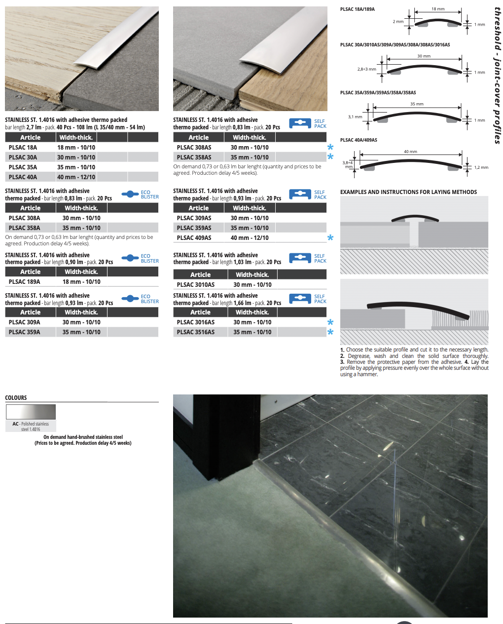 Dimension: bar length 0,83 lm - pack. 20 Pcs