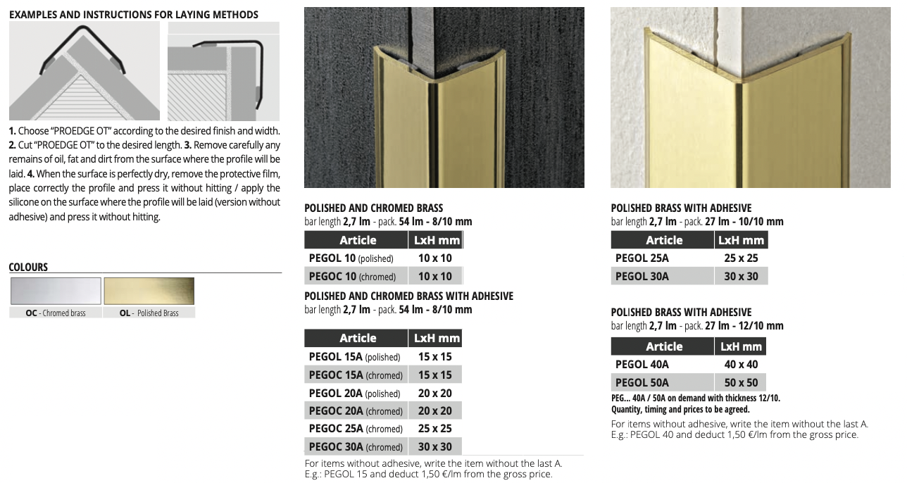 Dimension: bar length 2,7 lm - pack. 27 lm - 10/10 mm