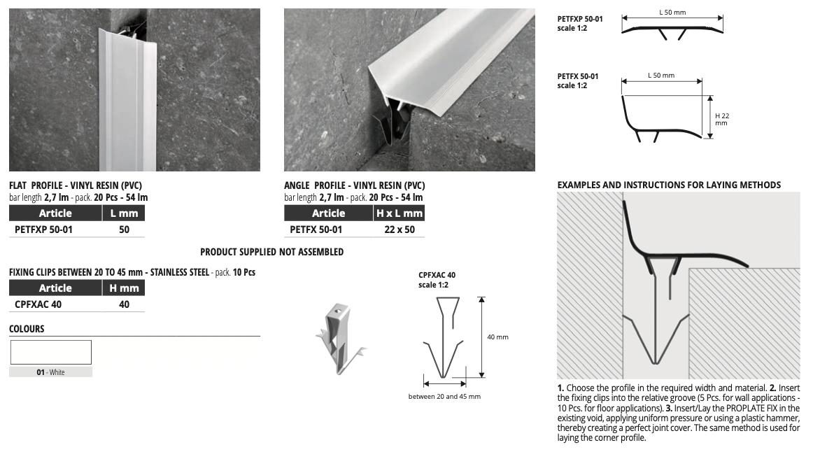 Dimension: bar length 2,7 lm - pack. 20 Pcs - 54 lm